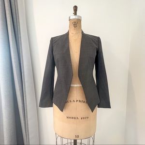Theory petite charcoal wool blazer size 4